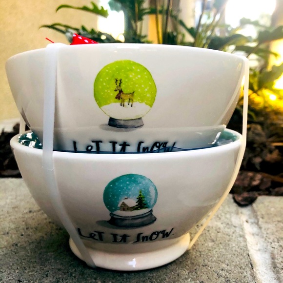 SNOWGLOBE Rae Dunn Bowls - Picture 1 of 4